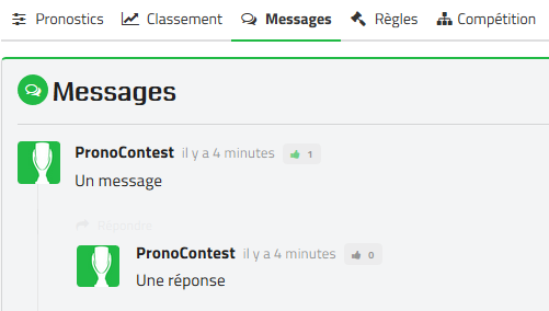 Liker les messages